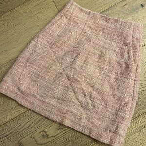 Babaton Pink Tweed Skirt